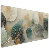 Buslint Large Gaming Mouse Pad, Non-Slip Rubber Base, Floral Pattern Design, 35.4x15.7 Inch, Ergo...