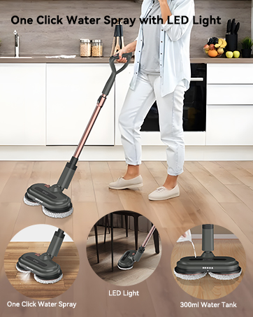 LED lights electric mop