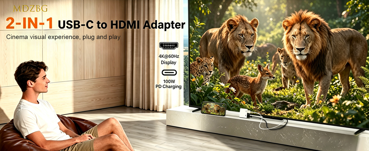 USB C to Hdmi Adapter for iPhone