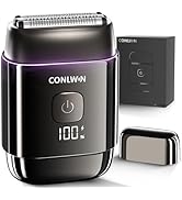 CONLWIN Electric Foil Shavers for Men, Self-Clean Mini Electric Razor with 3D Floating Blades, Tr...