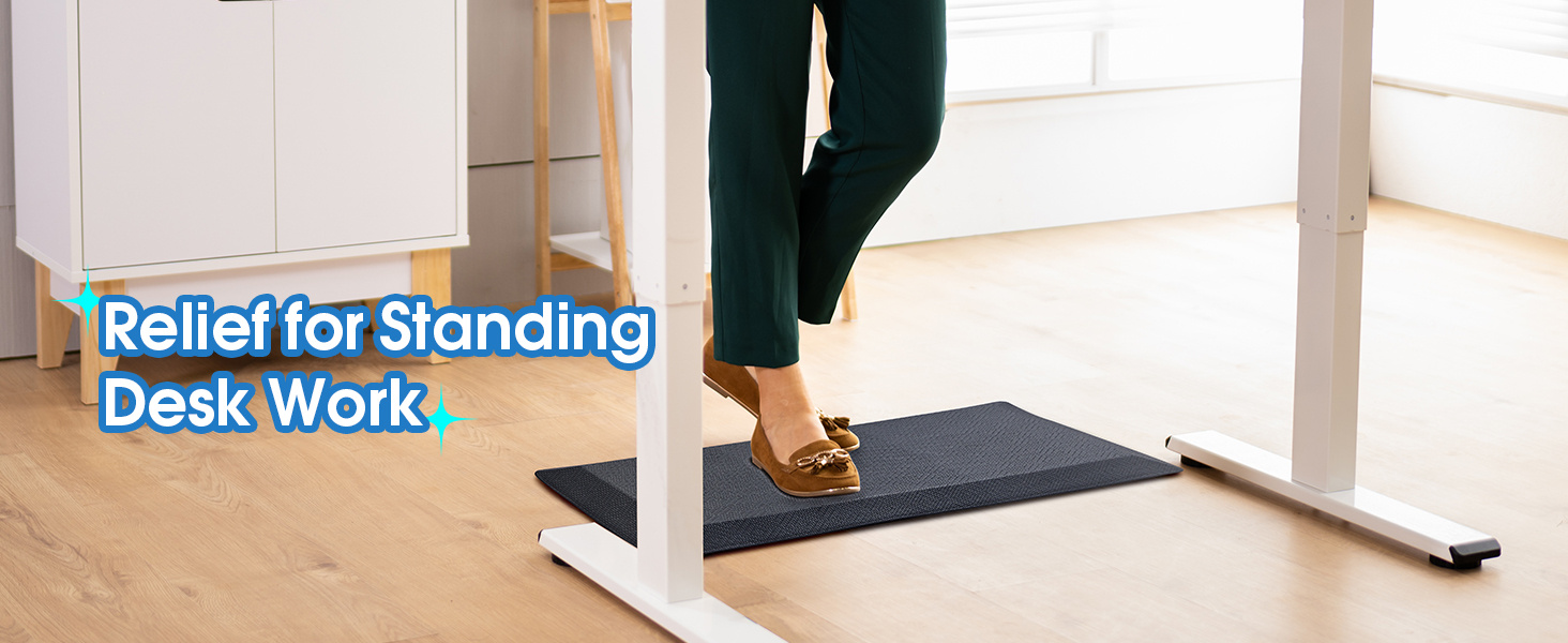 anti fatigue cushioned standing desk mat