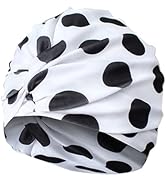 Ewanda store Colorful Pleated Extra Large Nylon Cloth Swim Cap for Women Swimming,Swimming Cap Co...