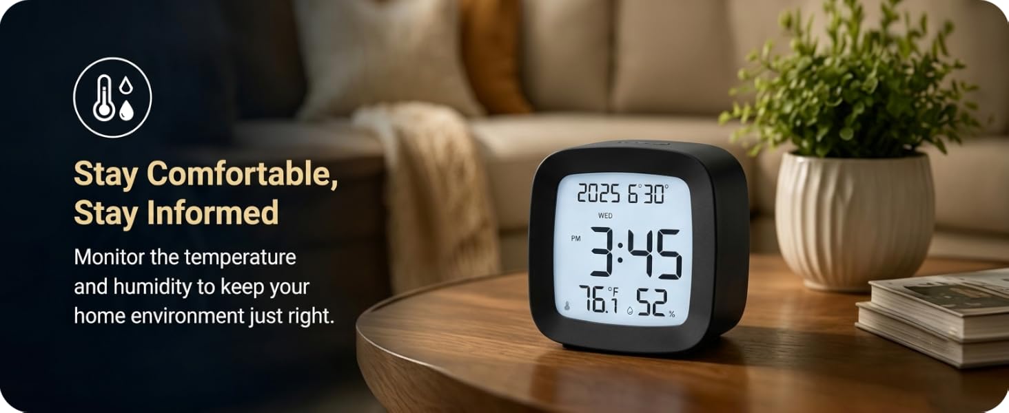 LCD bedroom alarm clock