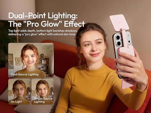 GL01 Magnetic Selfie Light LED Dual Fill for MagSafe iPhone
