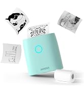 JADENS Sticker Printer, Mini Printer for iPhone, Bluetooth Thermal Sticker Maker Machine, Pocket ...