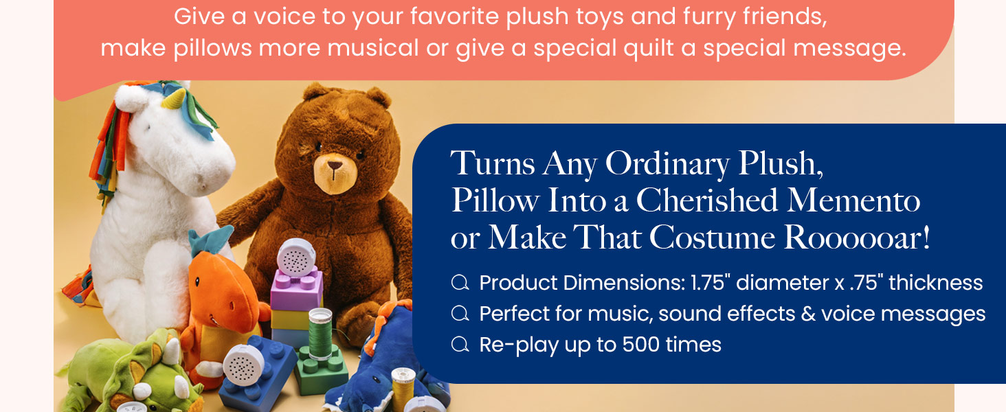 Mini Recorder Device, Bring Plush Toys, Quilts & Crafts to Life