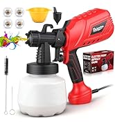 750W Electric Paint Sprayer Handheld Paint Gun with 4 Nozzles, 3 Spray Patterns & Adjustable Flow...