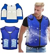 Callicebus Ice Vest, Cooling Vest for Men Women with 30 PCS Ice Packs, Reflective and Adjustable ...