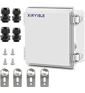 XINYIELE Waterproof Outdoor Project ABS Plastic Junction Box IP67 Weatherproof Dustproof Enclosur...