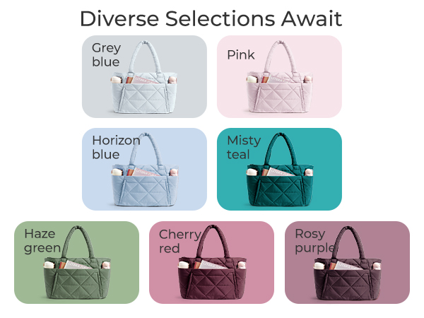 puffy tote bag