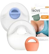 Boon Trove Silicone Manual Breast Pump Set - Hands Free Breast Milk Collector - Includes Polyeste...