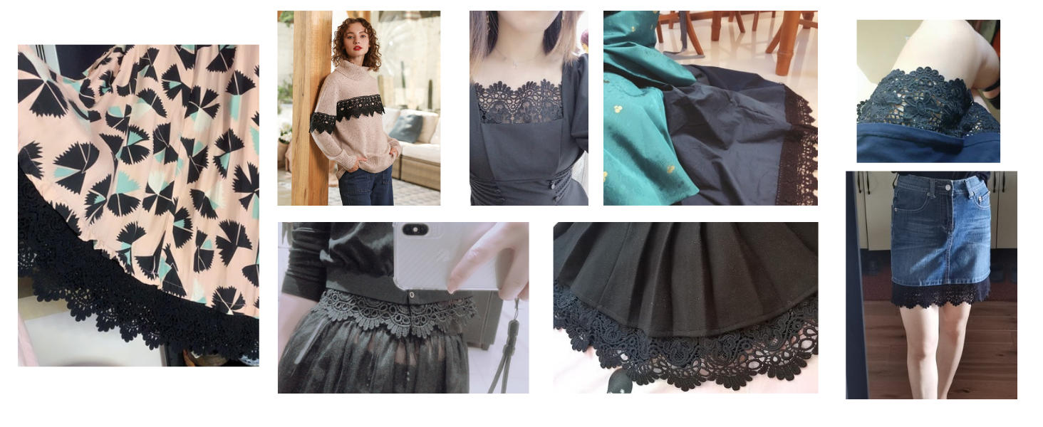 Black Lace Trim use