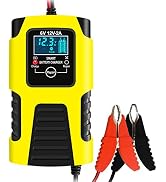 Huiaipaic 6V 12V Battery Charger Maintainer, 2-Amp Fully Automatic Smart Charger, Portable Trickl...
