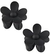 2Pcs Black Candy Colored Hair Claw Clips Flower Hair Clips - Big Cute Claw Clips, Thick Hair, Scr...