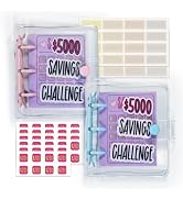 Simpldell 2 Pack $5000 Savings Challenge Binder | Mini Budget Binder, Portable Money Saving Plann...