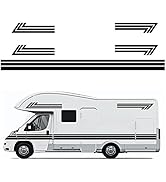 5Pcs Car Decals Motorhome Stripes Camper Van Trailer RV Sticker Caravan Decal Large Vinyl Decals/...
