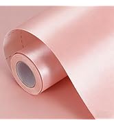 Pink Easter Wrapping Paper, 17inch x 33ft Pink Solid Color Pearly Lustre Paper, Craft Gift Wrappi...