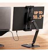 Urmust Adjustable Portable Monitor Stand with 360° Rotating Base, Metal Tablet Stand with Dual Ar...
