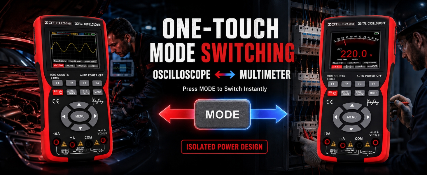 ZT-702S 2 IN 1 OSCILLOSCOPE MULTIMETER