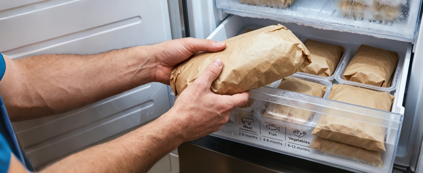 Zufaugc 9x13in freezer safe parchment paper sheets for meal prep and food storage.