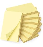 NOTEZMATE (16 Pack) Large Sticky Notes 3x5 in Yellow, 1600 Pcs Self-Stick Pads, Clean Removal, 10...