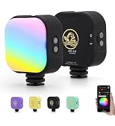 IFOOTAGE HL1 C4 LED Video Light, Handy RGBW On Camera Light, Bluetooth APP Control Magnetic Attra...