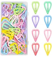 ELANE 64-Pack Small Heart Snap Hair Clips for Women & Girls, Cute Metal Hair Barrettes for Fine T...