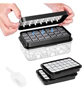 0.8“ Ice Cube Tray with Lid and Bin, PHINOX 56 Cubes Ice Trays for Freezer, Ice Cube Trays for Fr...