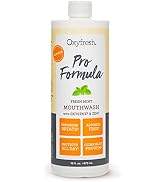 Premium Oxyfresh Pro Formula Fresh Mint Mouthwash – Patented Zinc Mouthwash for All Day Fresh Bre...