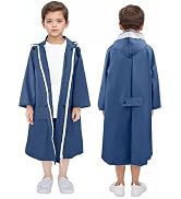 LAMA Kids Raincoat with Hood, Lightweight Raincoat for Girls, Kid Long Rain Jacket