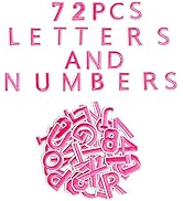 Harsgs 72 PCS Iron on Letters Numbers Patches, Embroidered Patches Letters A-Z Numbers 0-9 Appliq...