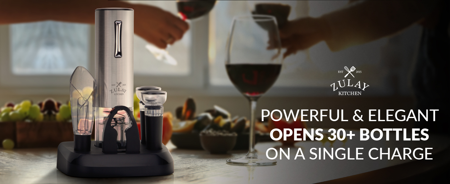 Rechargeable wine opener 5 piece gift set