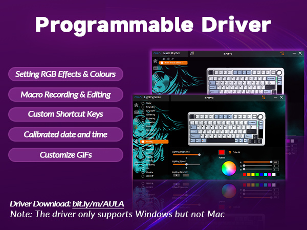 mechanical keyboard with Programmable Software