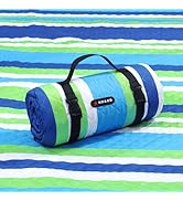 HX&OD Large Picnic Blanket Outdoor 80”x60” Waterproof Picnic Mat Foldable 3-Layer Camping Blanket...