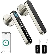 VANZBON 5 in 1 Keyless Entry Door Lock for Bedroom,Smart Fingerprint Door Handle with Code,Thumbp...