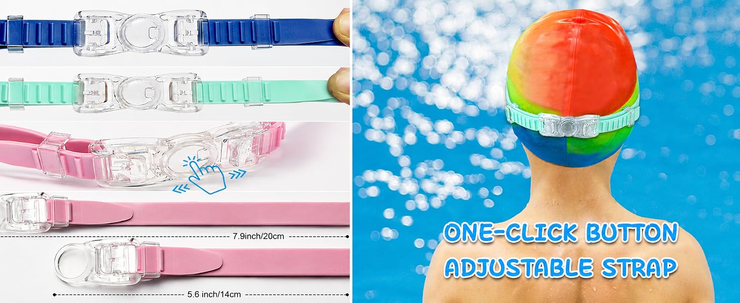 kids swim goggles with nose cover