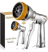 FANHAO Garden Hose Nozzle Heavy Duty, 100% Metal Water Hose Nozzle Sprayer High Pressure Spray No...
