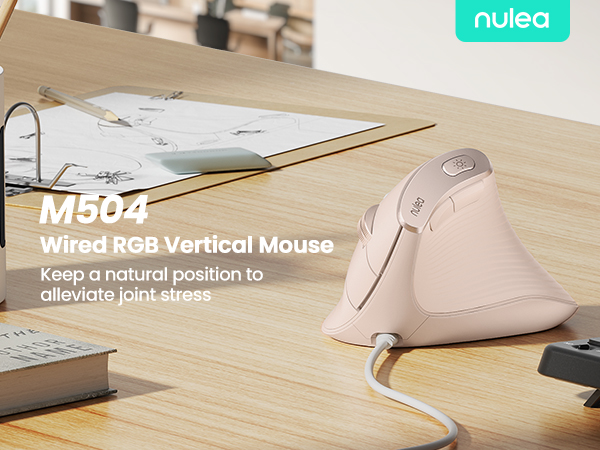 Nulea M504 Wired Vertical Mouse