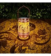 Wxiben Dragon Gifts for Women Men - Floral Dragon Solar Lanterns Outdoor Waterproof, Dragons Deco...