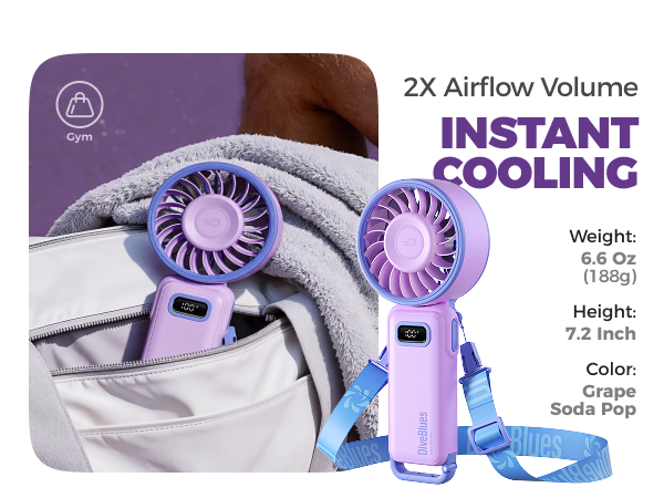 hands free 4-in-1 fan instant cooling