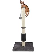ANWA Tall Cat Scratching Posts for Indoor Cats and Kittens, 32” Vertical Scratching Post with Rei...