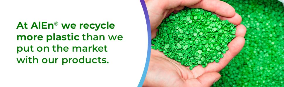 Alen - we recycle more plastic than we put on the market with our products