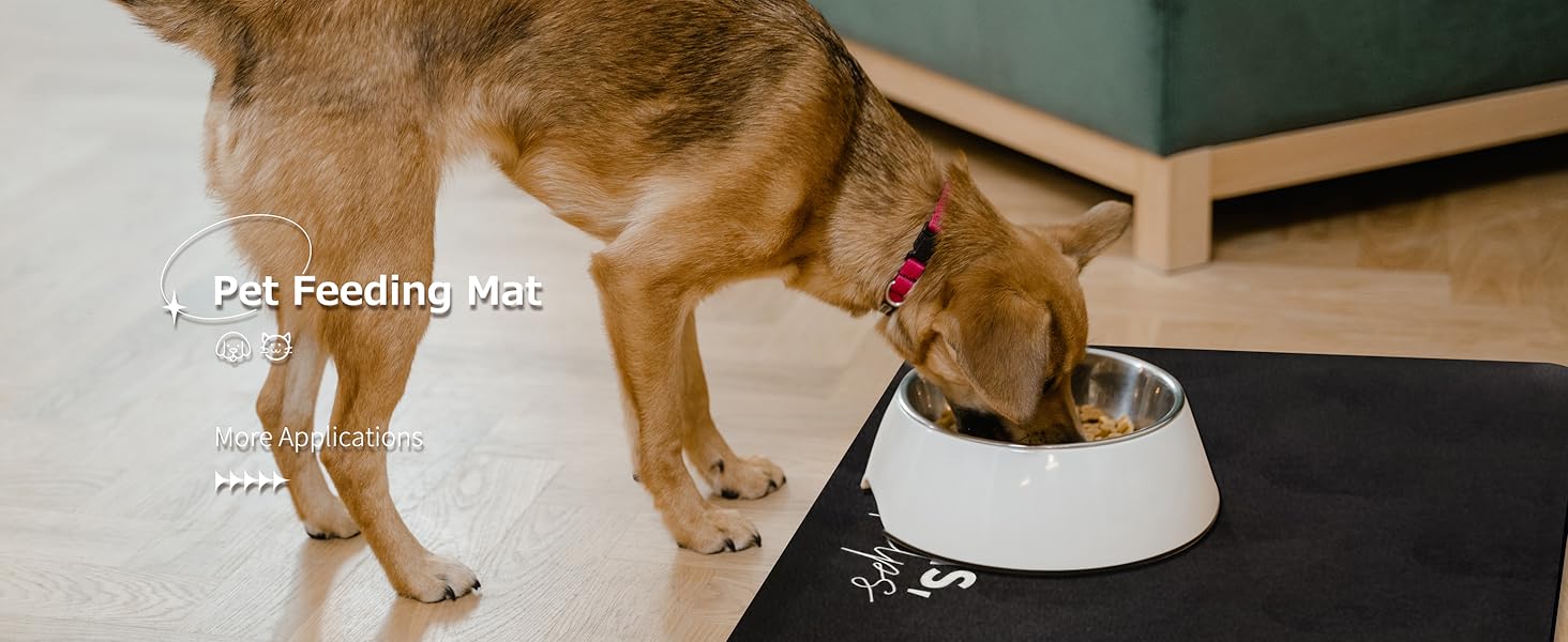 Matace Coffee Maker Mat Dish Drying Mat for Kitchen Counter Pet Feeding Mat COFFEE LOVER