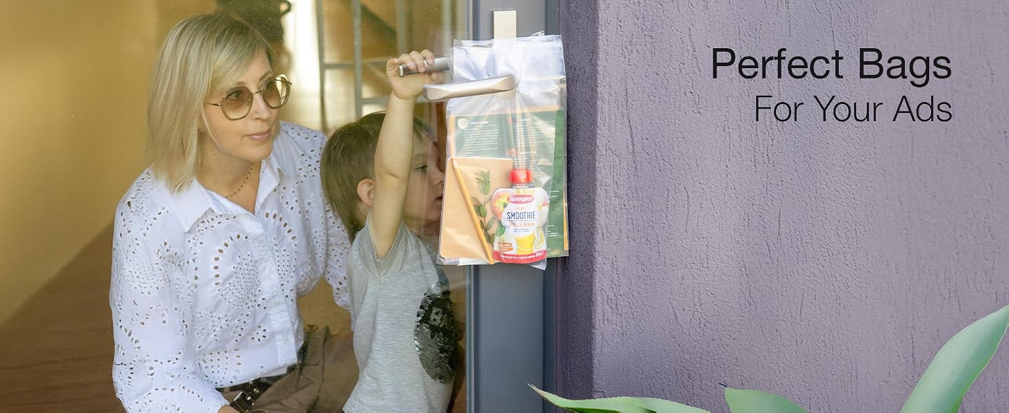 door hanger bags plastic clear real estate outdoor flyer holder for agents