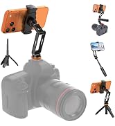 Phone Tripod Mount with Cold Shoe Mount, Portable Tripod Stand, Flexible Adjustable 2-Stage Arms ...