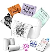 Memoking Mini Sticker Printer - Portable Label Maker Machine Sticker Box Q02E Pocket Thermal Inkl...