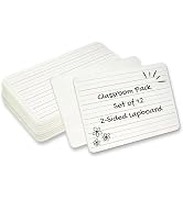 Charles Leonard Dry Erase Board Classroom Pack - Mini Lapboard School Supplies – Set of 12 Two-Si...