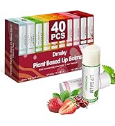 40 Pack Lip Balm Bulk, Fruit Lip Balm Variety Pack, Natural Moisturizing Balms for Dry Cracked Li...