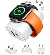 UZJ 3-in-1 Apple Watch Charger, Wireless Magnetic Portable Charger Block, 25W Fast Charging, for ...