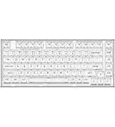 YUNZII X75 PRO 82 Key Wireless Hot Swappable Mechanical Gaming Keyboard with Transparent Keycaps,...